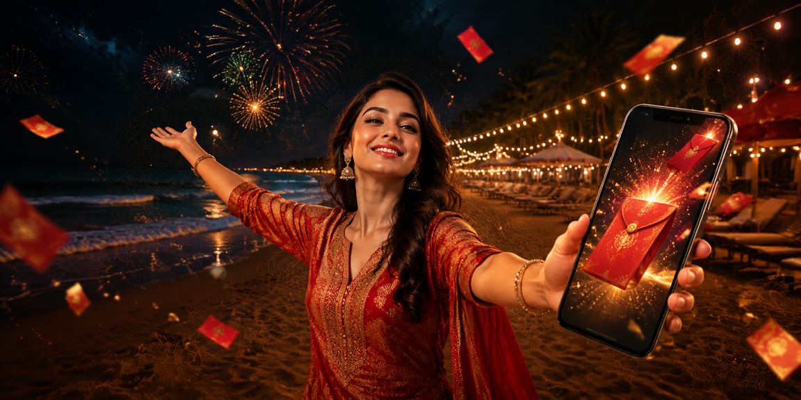 কক্সবাজার সমুদ্র সৈকতে রেড এনভেলপ বোনাস উদযাপন